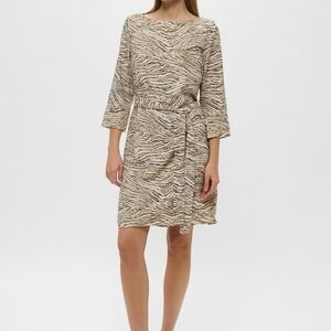 H&M Tan Sheath Dress with Bell Sleeves Sz XS NEW WITH TAGS